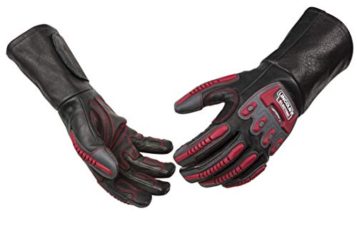 Lincoln Electric Roll Cage Welding/Rigging Gloves | Impact Resistant | Black Grain Leather |, Large...