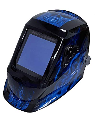 Instapark ADF Series GX990T Solar Powered Auto Darkening Welding Helmet with 4 Optical Sensors,...