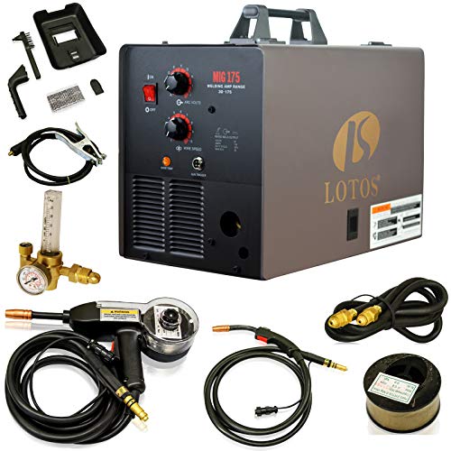 LOTOS MIG175 175AMP Mig Welder (2 Versions - With or W/out Spool Gun) Both Include Mask, Solid...