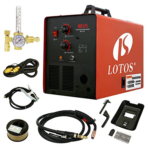 LOTOS MIG175 175AMP Mig Welder (2 Versions - With or W/out Spool Gun) Both Include Mask, Solid...