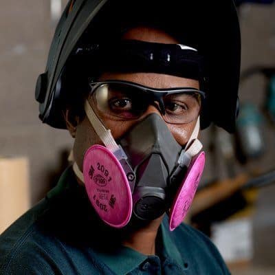 welder with respirator