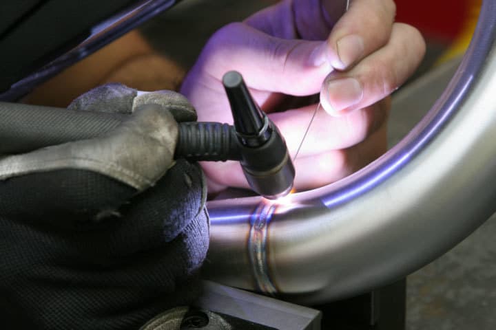 Image of a micro TIG welding process.