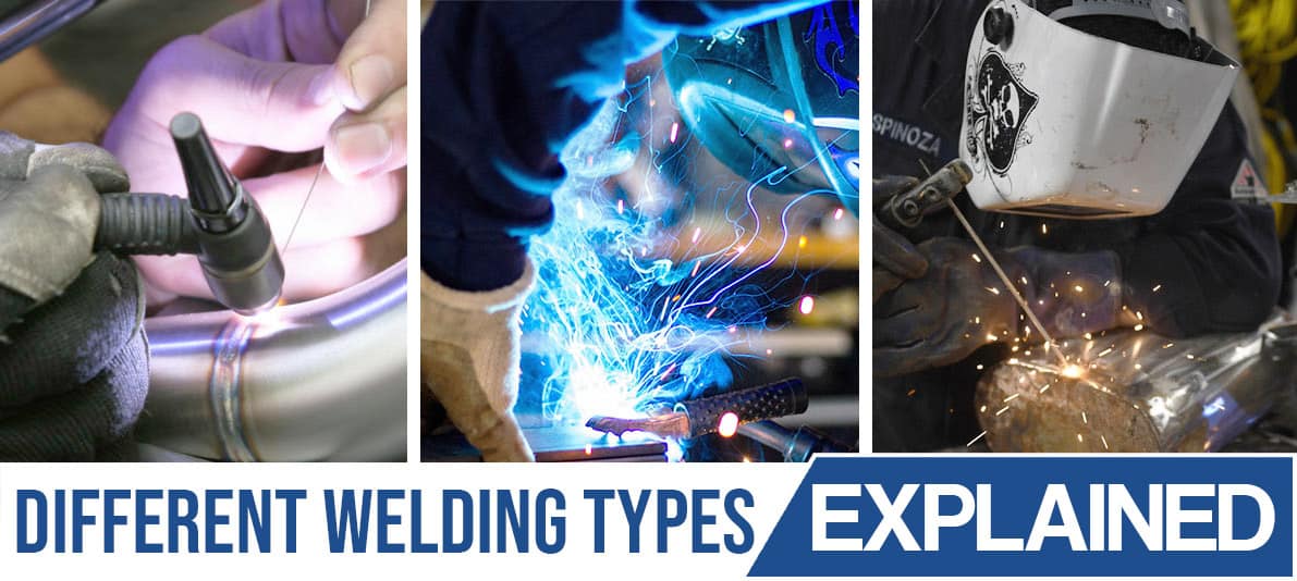 Various welding types shown on image