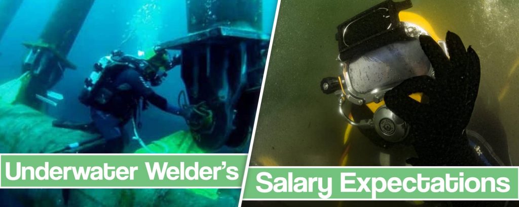 Image of a welder doing "ok" sign under water