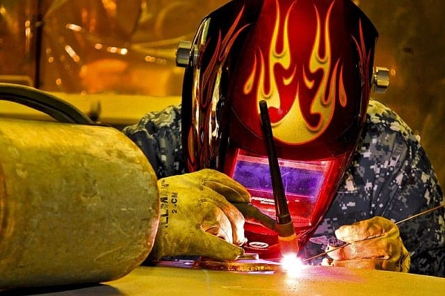 image of a welder doing TIG welding