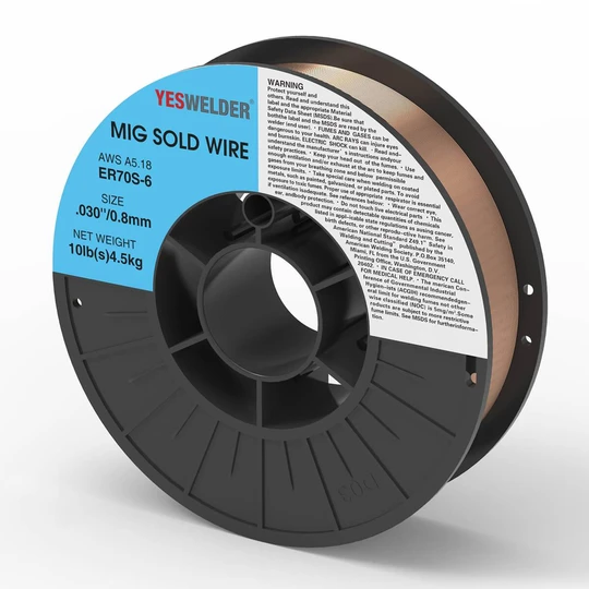 MIG Welding Wire ER70S-6 Carbon Steel 33 Ibs .030/" 1 Roll 70S6 33 Ibs Each Roll