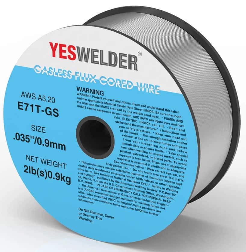 Image of a flux cored welding wire from YesWelder E71T-GS