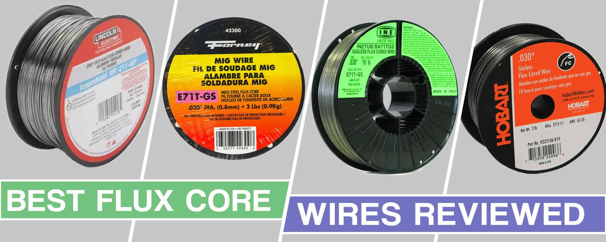 2-pk Gasless Flux-Cored MIG Welding Wire E71T-11 .030 0.8mm & .035 0.9mm 10-lb 2 pk - .030 10 lb 