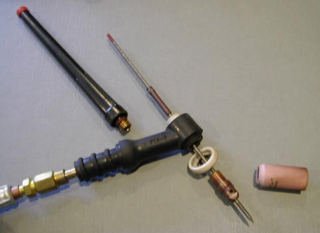 image of a standard TIG torch setup