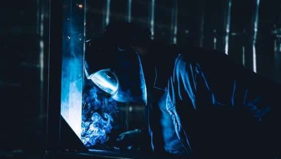 image of a welder working