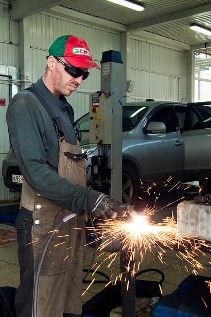 image of a welder worker