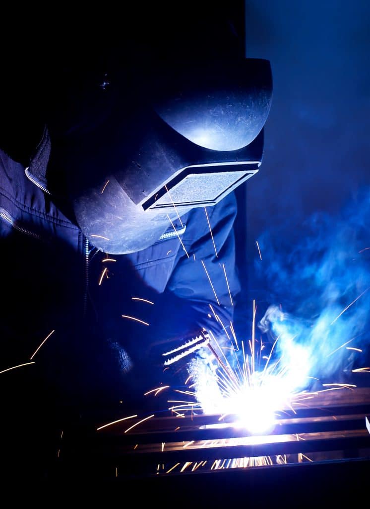 image of a welder working