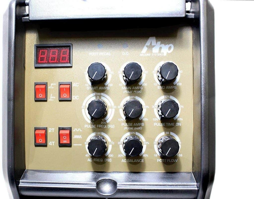 Image of a control panel of a AHP AlphaTIG 200X