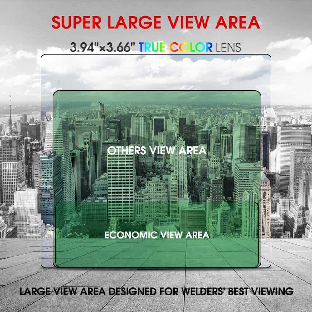 YesWelder M800HP large viewing area