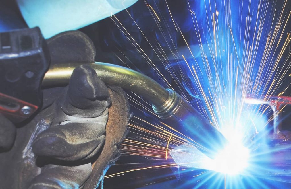 image showing the MIG welding process