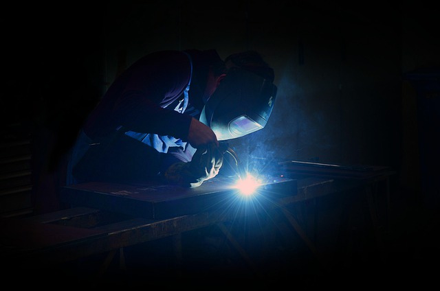 image of a worker making a weld