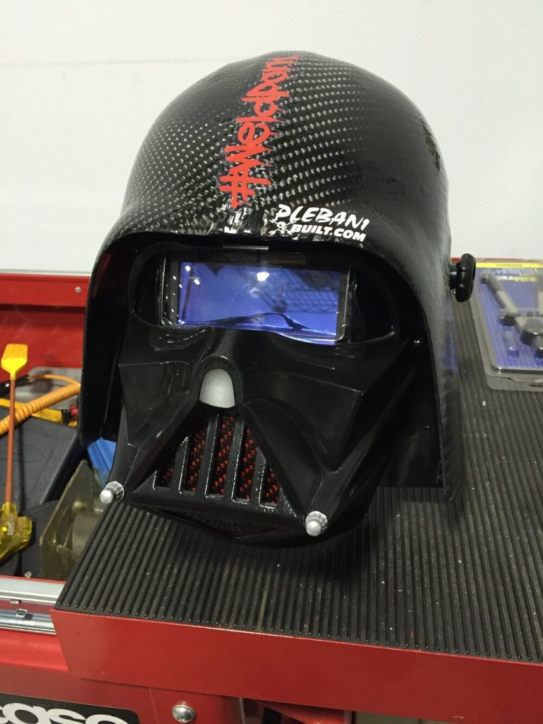 image of a Darth Vader Welding Helmet