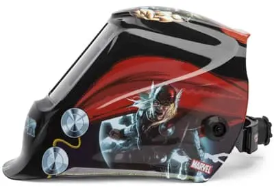 image of the Thor themed welding hood