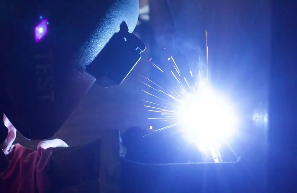 image of a welding arc causing radiation