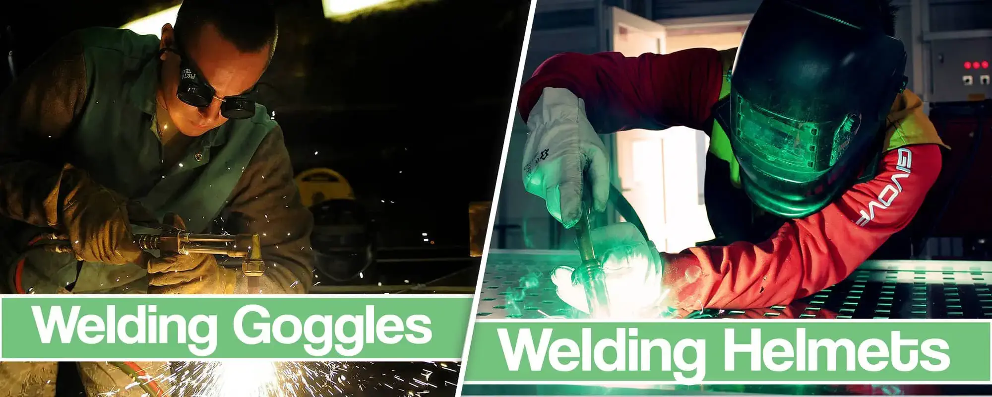 Feature image for Welding goggles vs welding helmet article