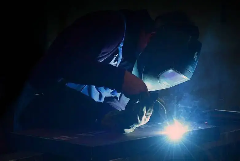 image of a welder working