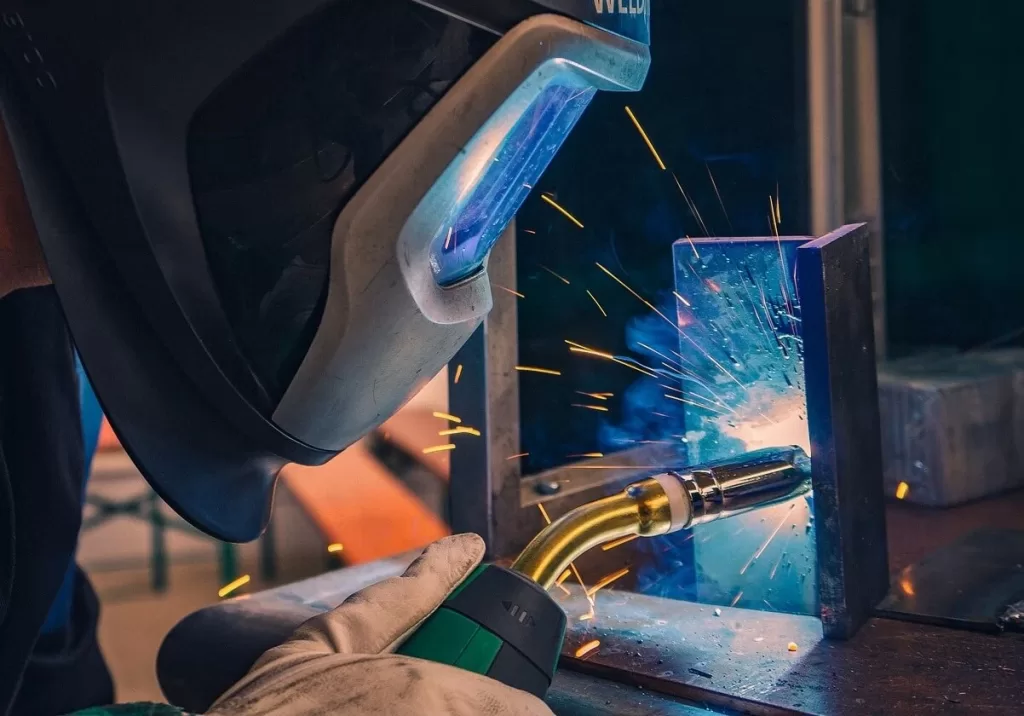 image of welding work being done