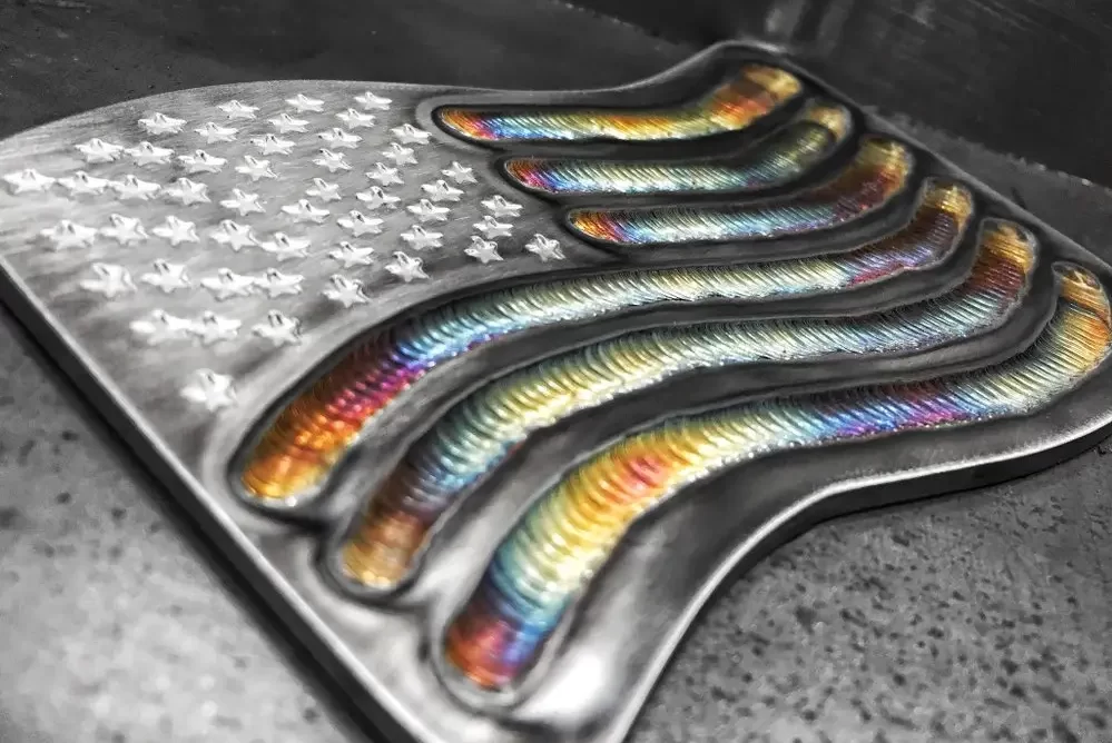 TIG welding art flag