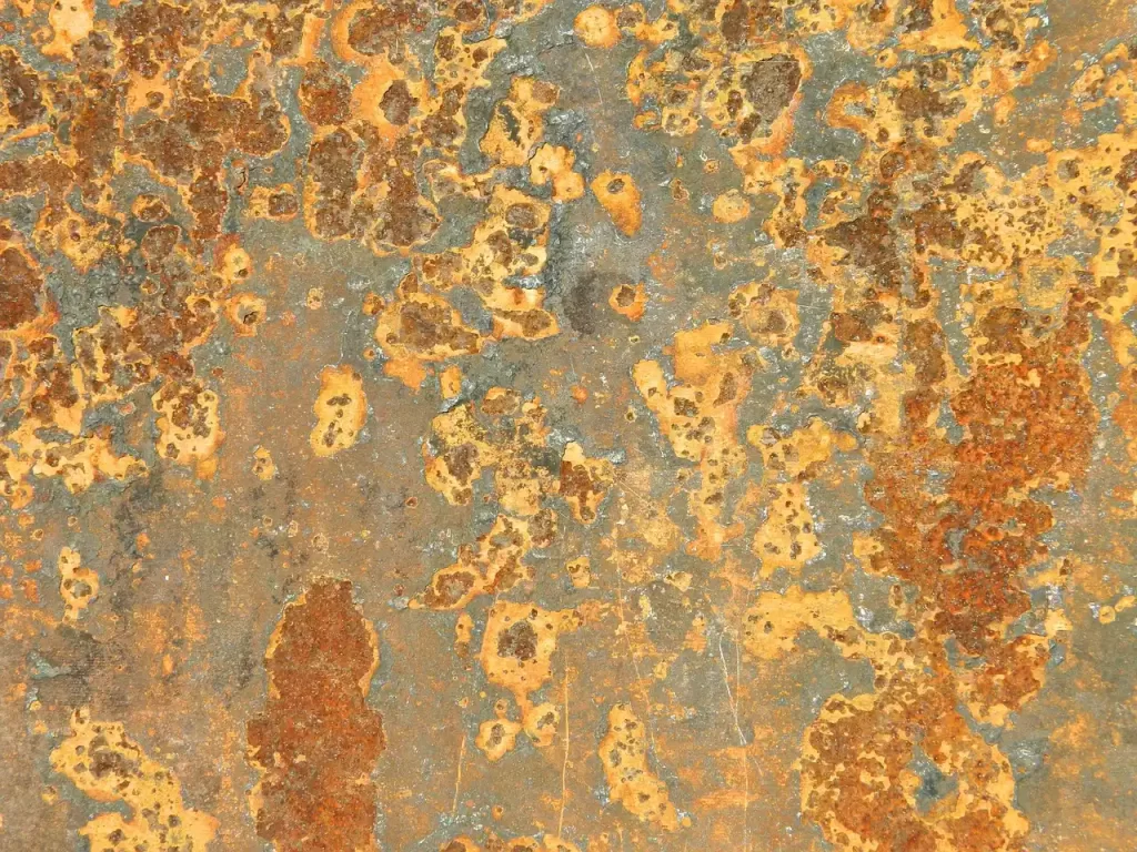 image of a dirty and corroded metal plate 