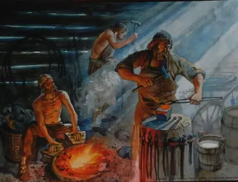 blacksmithing in the medieval era