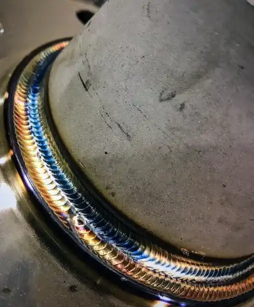 Image of a multi pass weld