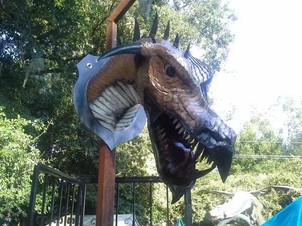 a dragon trophy by jra welding john andrews