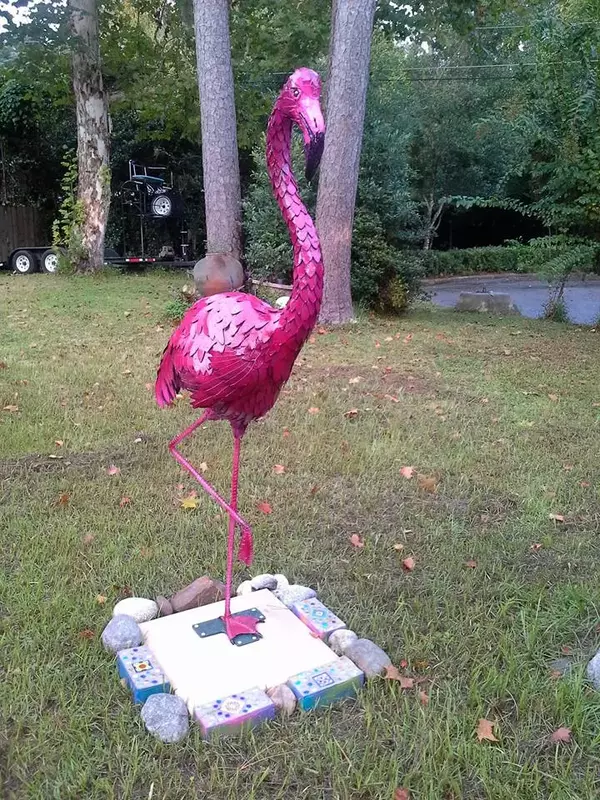 felix the flamingo by jra welding john andrews