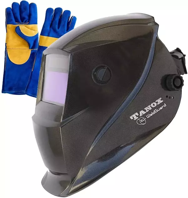 tanox welding helmet with gloves