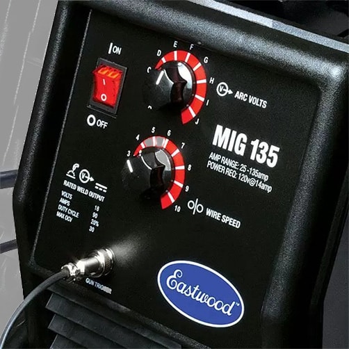 `image of an Eastwood welder 135 front panel