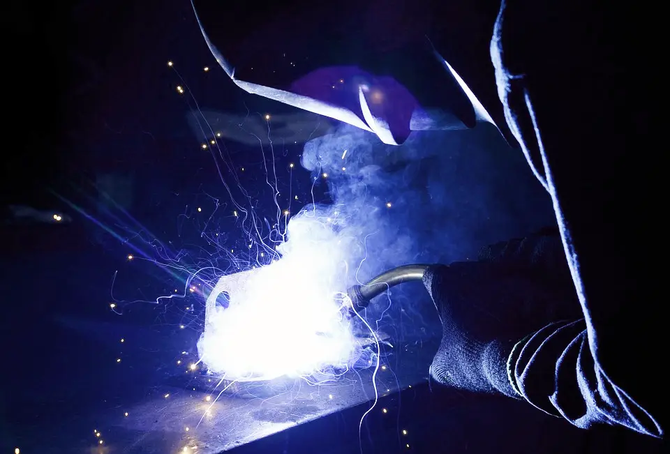 image of a welder working