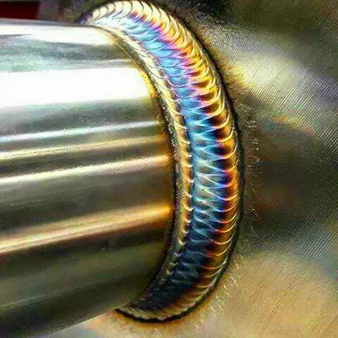 Stainless steel pipe welded with pulse TIG
