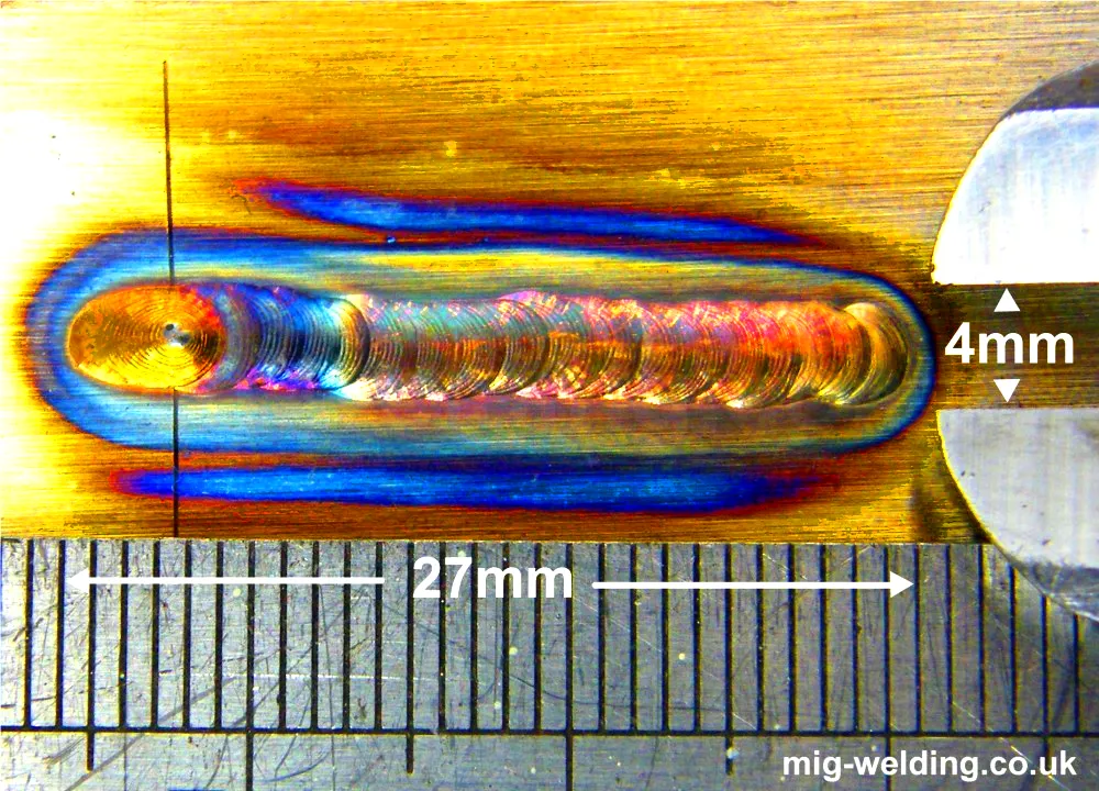 Travel speed in TIG welding