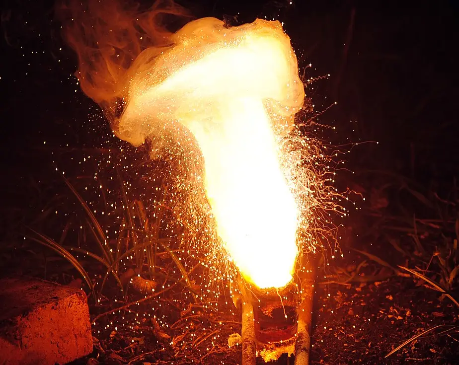 Image of a thermite reaction
