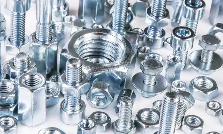 image of zinc plated bolts