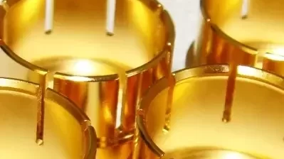 image of gold plated metal
