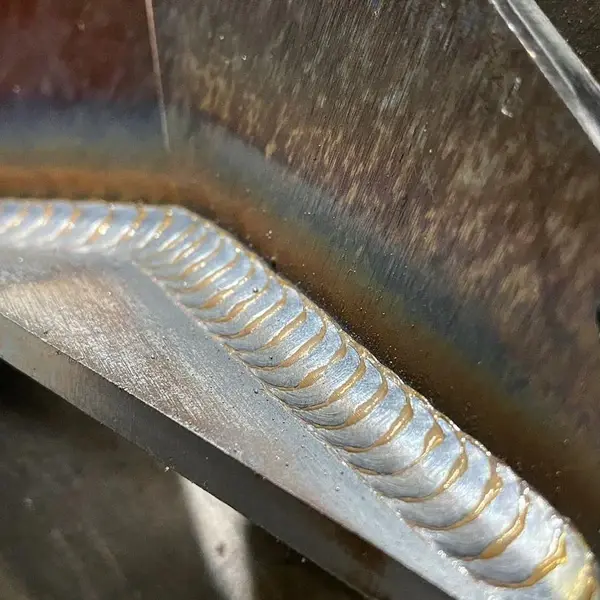 welded beat with push technique.