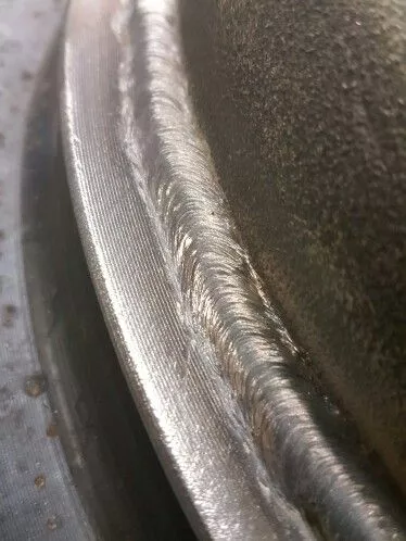 Image of a stick welding bead.