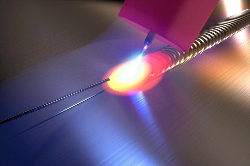 Image that shows cleanliness of micro TIG welding.