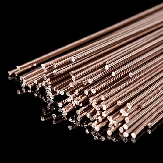 Image of a brazing copper rods that act as added material in brazing process.