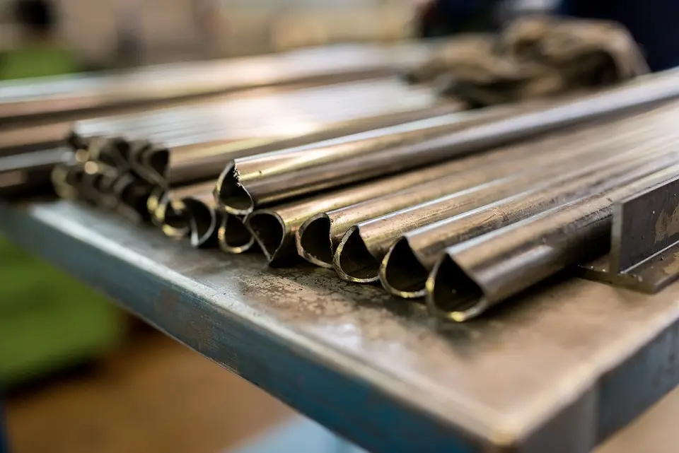 Image of cut stainless steel pipes