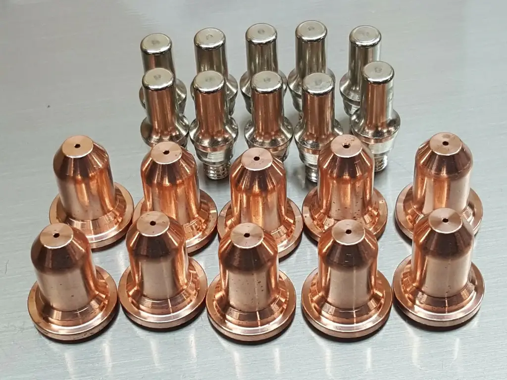 image of plasma cutting torch consumable tips