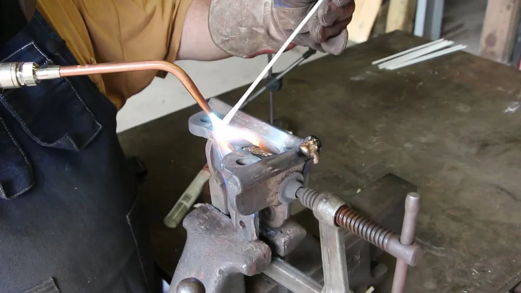 Image of cast iron repair by brazing