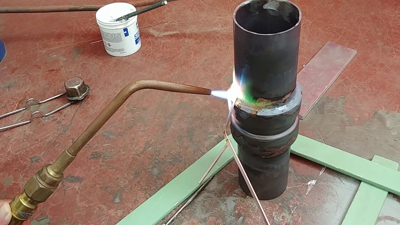 Image of Brazing process in silver tube