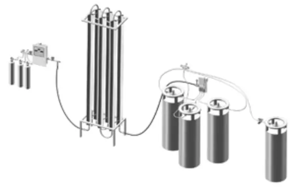 schematic of uninterrupted gas supply