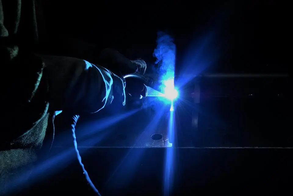 Image of the welding arc